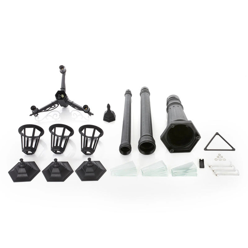 Lindby Außenleuchte Gartenleuchte Nane LED Kandelaber schwarz 217cm IP44 dimmbar - 0000009949035