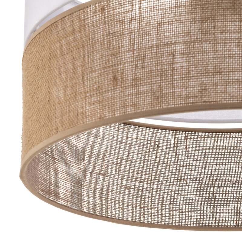 Hängeleuchte Linobianco Jute Pendelleuchte dimmbar Leuchte Lampe braun Ø50cm 80W - 5901780565732