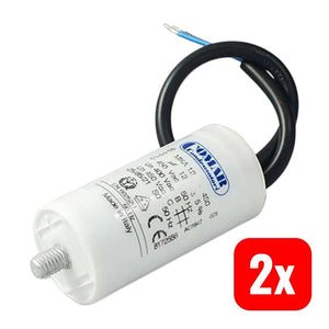 B-Ware COMAR Motorbetriebskondensator Kunststoff 6µF 450V M8 Anschluss 30x57mm