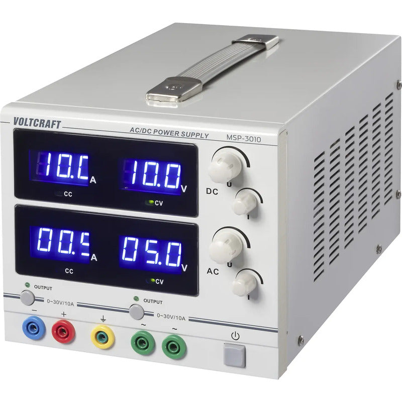 Voltcraft Labornetzgerät MSP-3010 einstellbar 2 Ausgänge 0-30V 0-10A 600W 4mm - 4064161491547