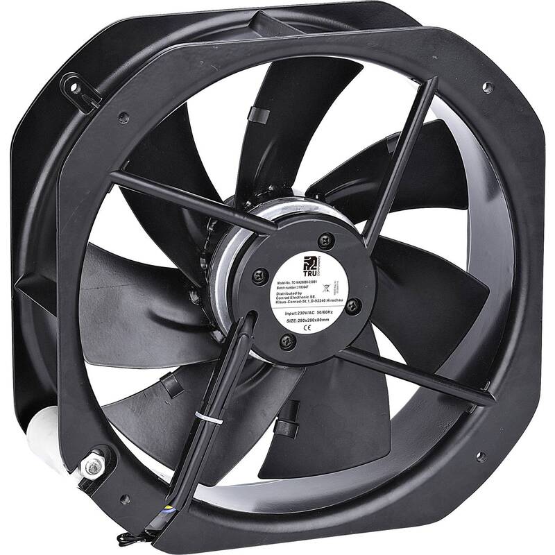 TRU COMPONENTS TC-NA28080 Axiallüfter 230V 118W 2700U/min 2570m³/h schwarz - 4064161327457