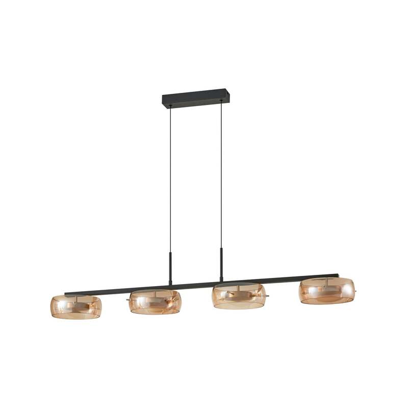Lucande LED Hängeleuchte Pendelleuchte Martis amber 4-flammig dimmbar Esszimmer - 4255830904929