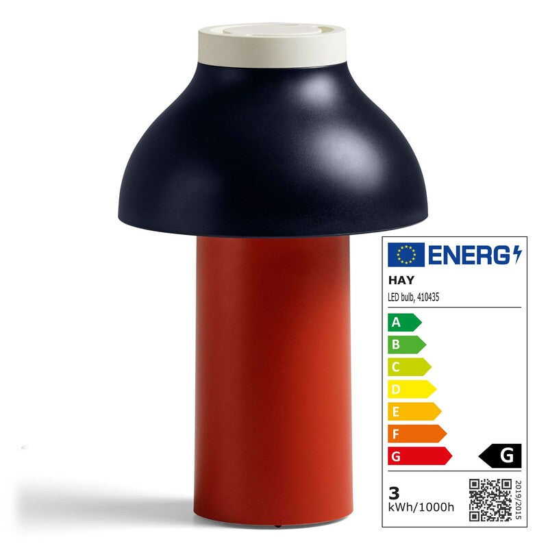 HAY Tischleuchte LED Leuchte Pierre Charpin dimmbar warmweiß rot 22cm Höhe - 5710441289494