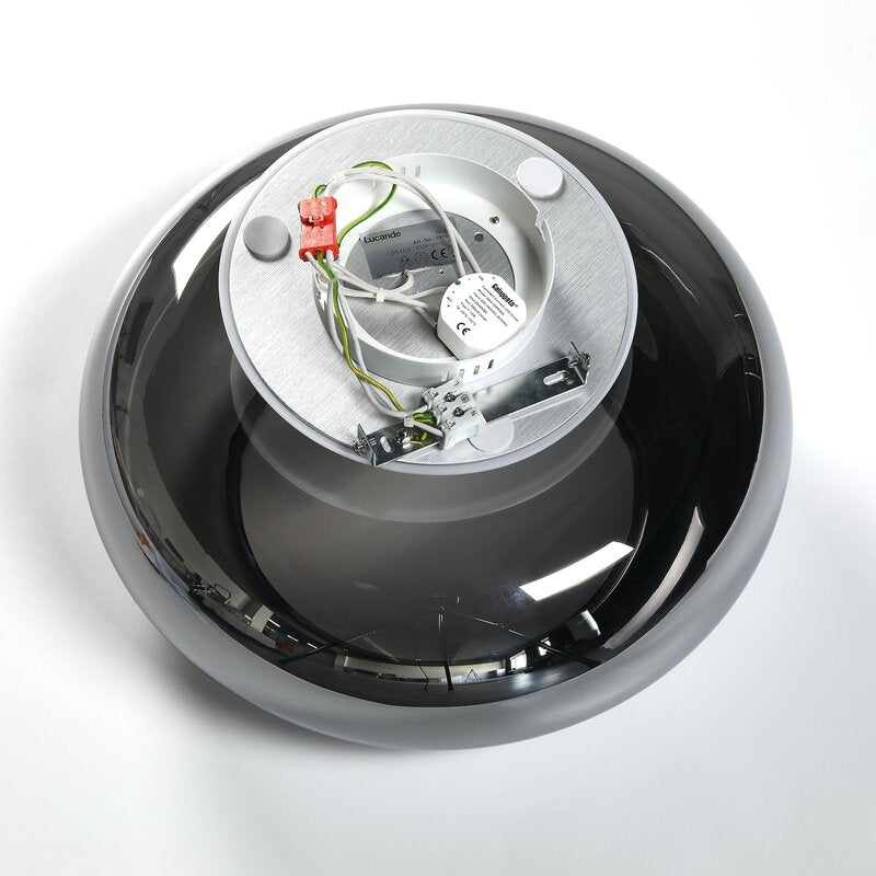 Lucande Deckenlampe Mijo LED Lampe Leuchte warmweiß grau Ø43cm 19,5cm hoch - 4251096561814