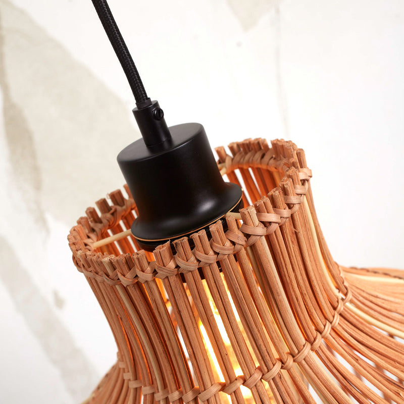 GOOD & MOJO Hängelampe Kalahari LED Hängeleuchte Lampe Rattan natur Ø32cm E27 - 8716248091374