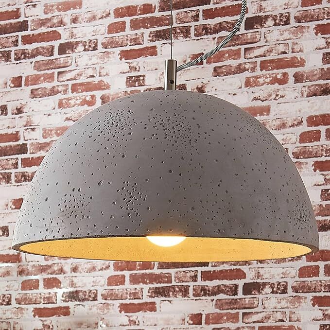 Lindby Pendelleuchte Jelin Deckenlampe Hängeleuchte Deckenleuchte Lampe grau E27 - 4251096525021