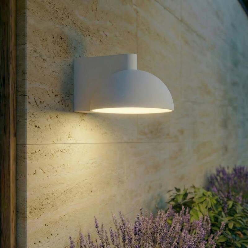 Lucande Außenwandleuchte Velira LED Gartenlampe Lampe hellgrau IP54 3000K - 4255830907784