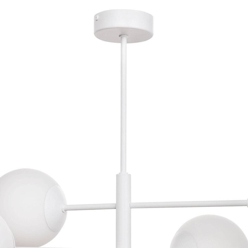 Domiluce Aurora Pendant Light, White, Ø 60 Cm, 6-bulb, Glass, E14 - 5905563004142