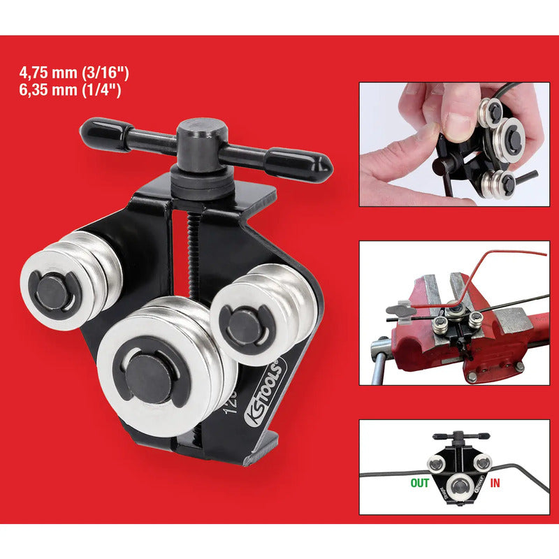 KS Tools Bremsleitungs-Richtwerkzeug Biegewerkzeug 4,75mm 6,35mm 265g 85x70x40mm - 4042146905586