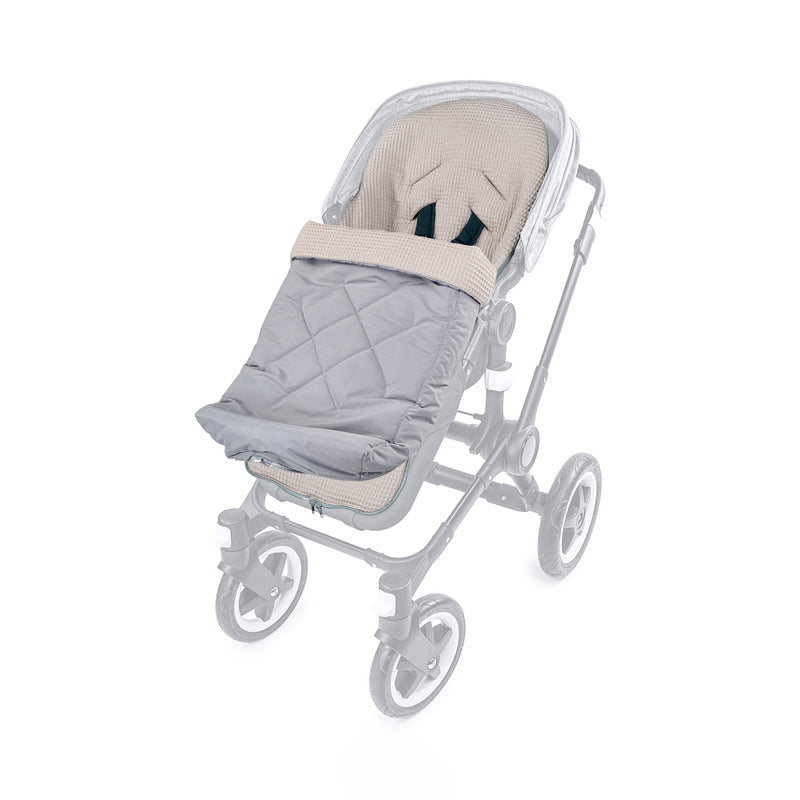 Liebes von Priebes Fußsack Schlafsack Mila Waffelpiqué Buggy Natur Grau - 4250569126369