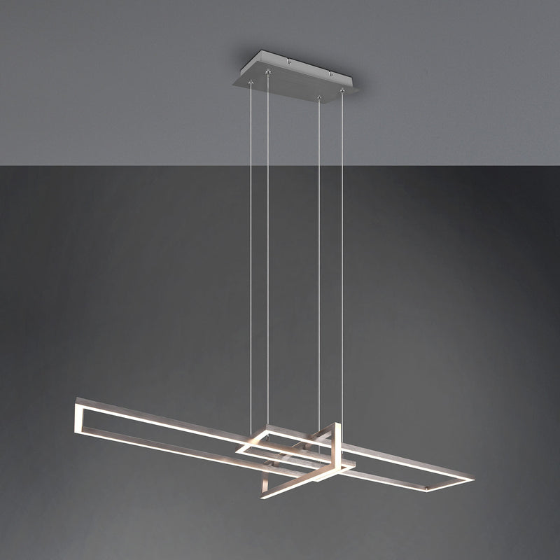 TRIO LIGHTING Hängeleuchte Salinas LED Pendelleuchte dimmbar nickel matt - 4017807487909