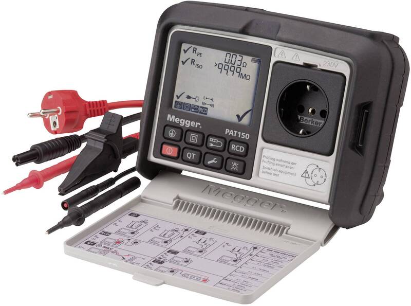 MEGGER PAT150-DE Geräetetester 1003-068 digital RCD/FI Test IP40 1,3 kg - 5036175226780