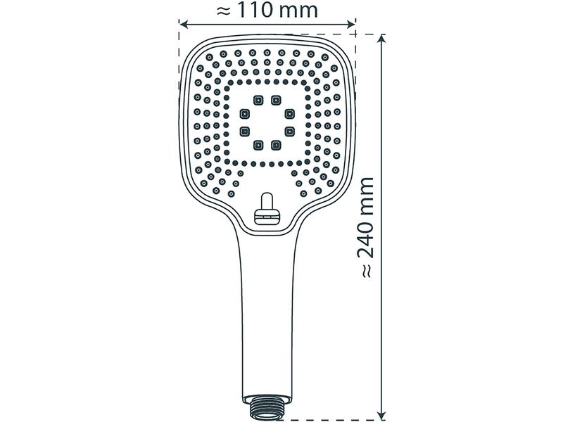 SCHÜTTE Handbrause Ravenna Chrom-Weiß Wassersparfunktion 3 Strahlarten 280g - 4008431608013