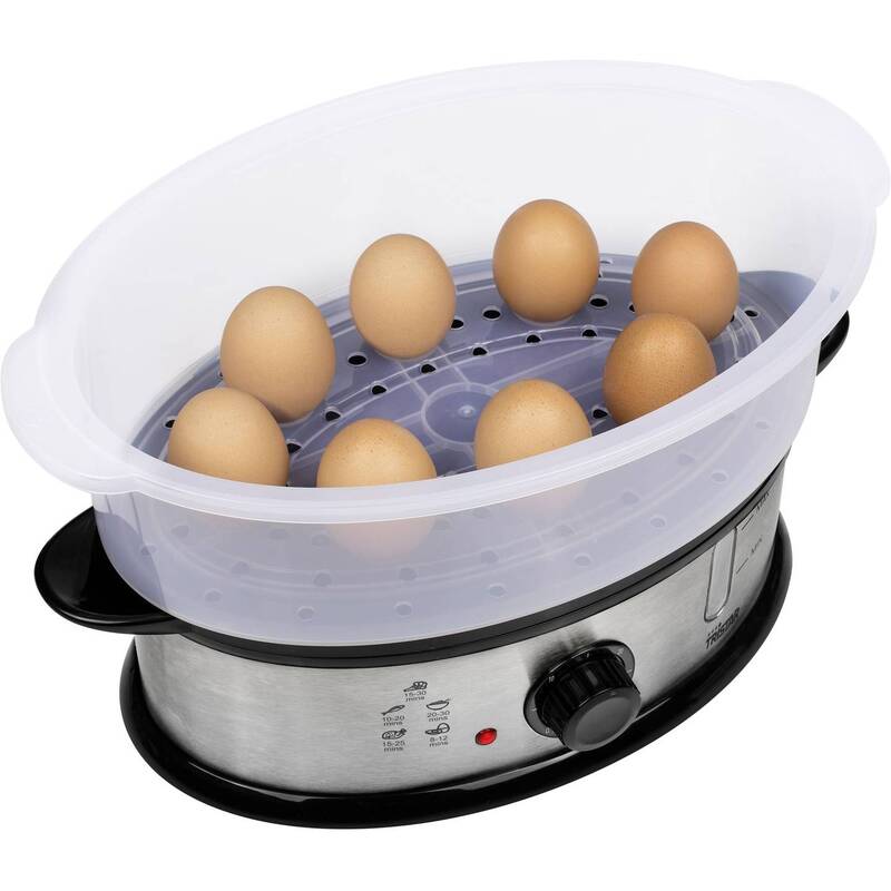 Tristar Dampfgarer Dampfer BPA-frei Edelstahl 1200W 3 Ebenen Schwarz 1,5kg - 8713016065728