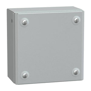 B-Ware Schneider Electric Gehäuse Kasten Flach Stahl Spacial SBM IP66 IK10 150x150x80mm
