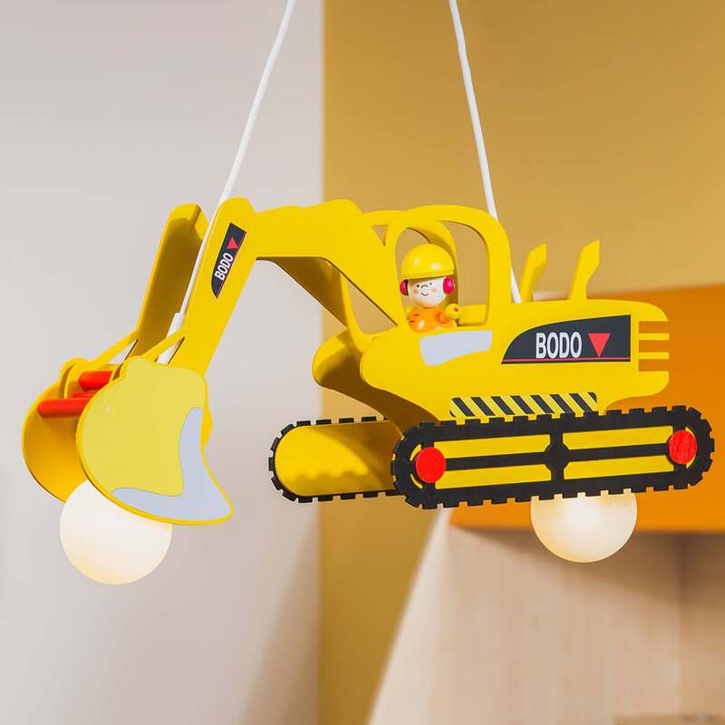 ELOBRA Hängeleuchte Bodo Baggerform LED Pendelleuchte Lampe dimmbar gelb schwarz - 4019698128428