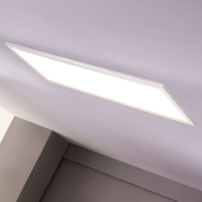 Lindby Deckenleuchte LED Livel Lampe Leuchte silber 4000K 80x30cm IP20 36W - 4251096528374