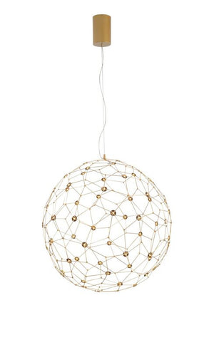 B-Ware Nova Luce Pendelleuchte Hängeleuchte LED SOLE Gold Warmweiß Metall 60 cm 21,6 W