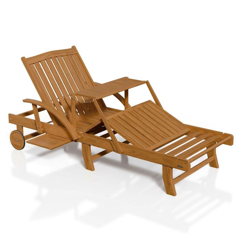 Gartenliege klappbar Sun Scape Sonnenliege wetterfest Akazienholz verstellbar - 4262437187457