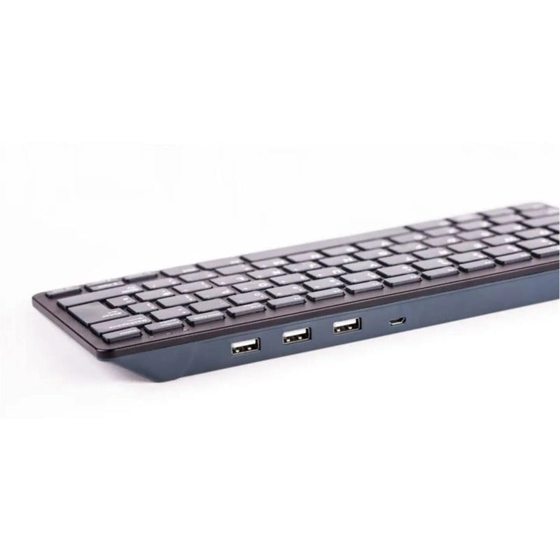 Raspberry Pi Tastatur Keyboard RPI-KEYB USB Hub QWERTY Schwarz Grau 284x121mm US - 0644824914893