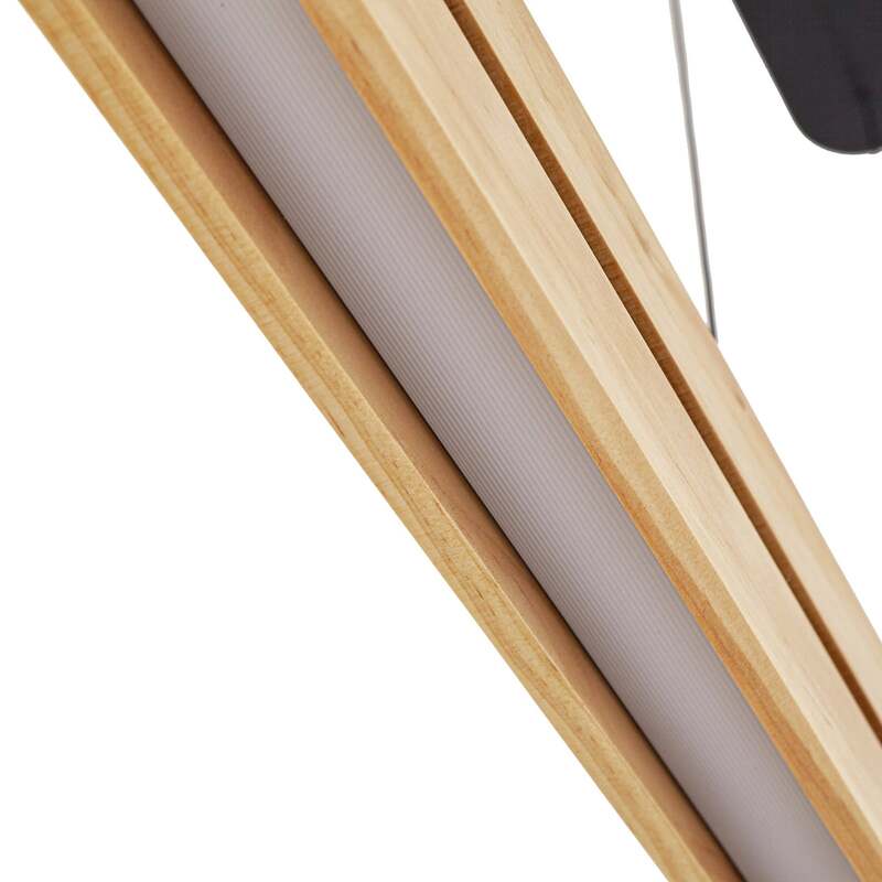 Lucande LED-Pendelleuchte Darnor Holz CCT 100 cm dimmbar schwarz matt - 4255830902321
