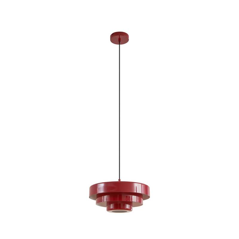 Lindby Hängeleuchte Pendelleuchte Lampe rot Metall E27 Durchmesser 35cm - 4255830903588