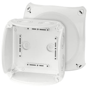 B-Ware Hensel Abzweigdose halogenfrei plombierbar witterungsbeständig grau 130x130mm