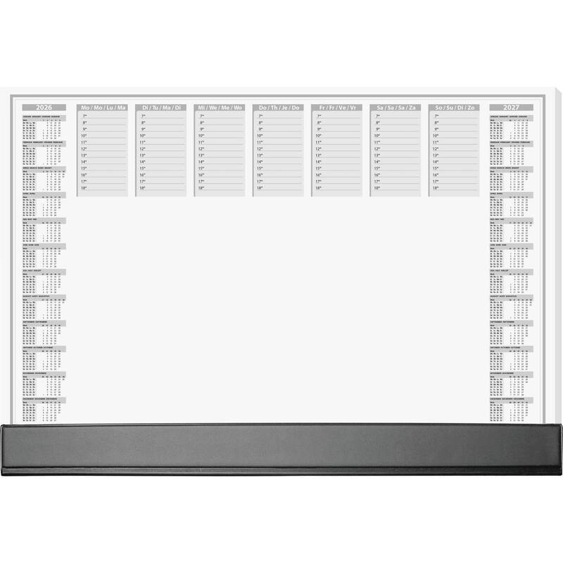 Sigel Schreibunterlage Wochenplan 2026 2027 mit Schutzklappe 40 Blatt Weiß - 4004360767197