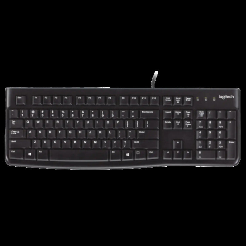 Logitech Tastatur PC Tastatur K120 QWERTY USB Eingabegerät schwarz 1,5m Kabel - 5099206020917