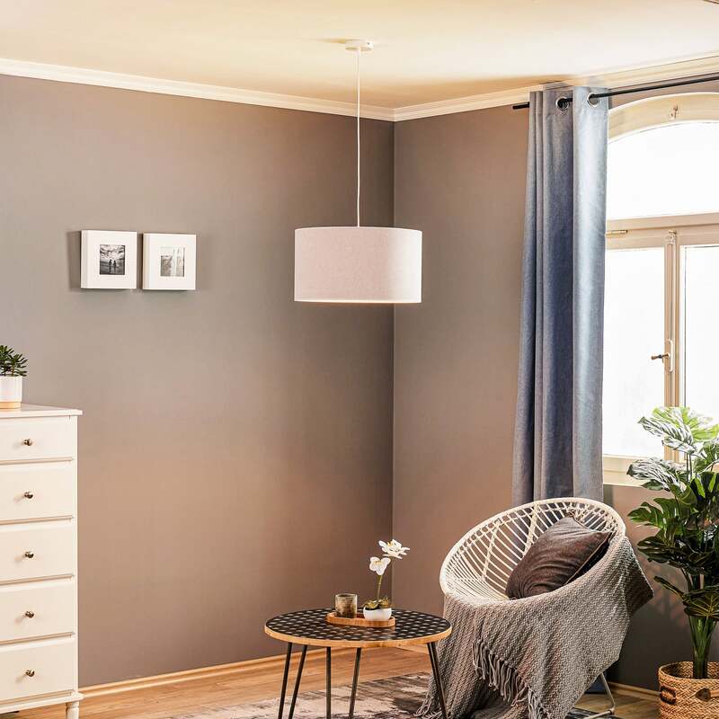 Hängeleuchte Bristol LED Pendelleuchte dimmbar grau weiß matt 25cm Höhe 45cm Ø - 5903689180603