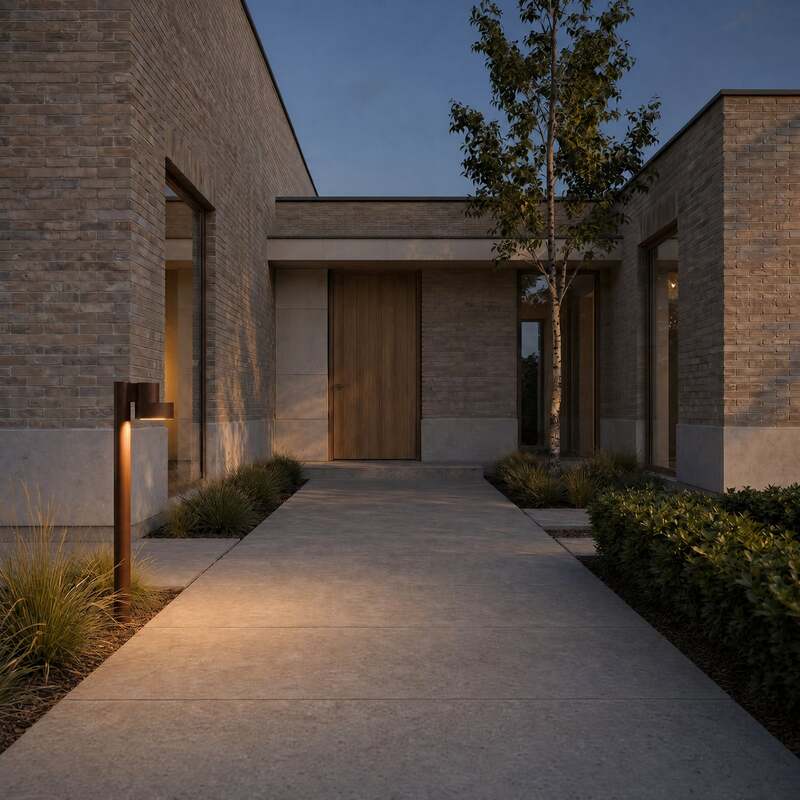 Lucande Wegeleuchte Gartenleuchte Lampe Elune LED Pollerleuchte braun IP44 77cm - 4255830907586