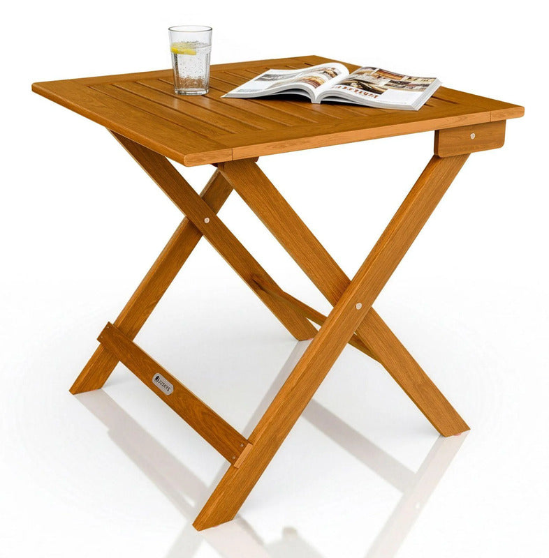 Beistelltisch Zadar klappbar Akazienholz wetterfest 46x46x46cm Gartenmöbel natur - 4262437187389