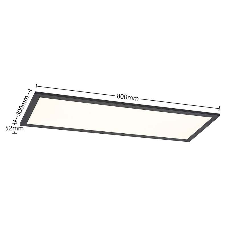 Lindby Deckenleuchte Nelios LED Lampe Leuchte dimmbar schwarz 80x30cm 4000K - 4251911738490