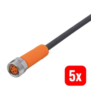 5x B-Ware ifm Electronic Anschlussleitung EVC406 M8 Buchse gerade 3m 4-polig ölbeständig