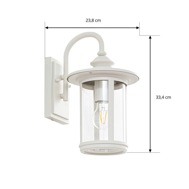 Lindby Außenwandleuchte Zayn LED Gartenleuchte Wandleuchte dimmbar weiß 33 cm - 4255830907142