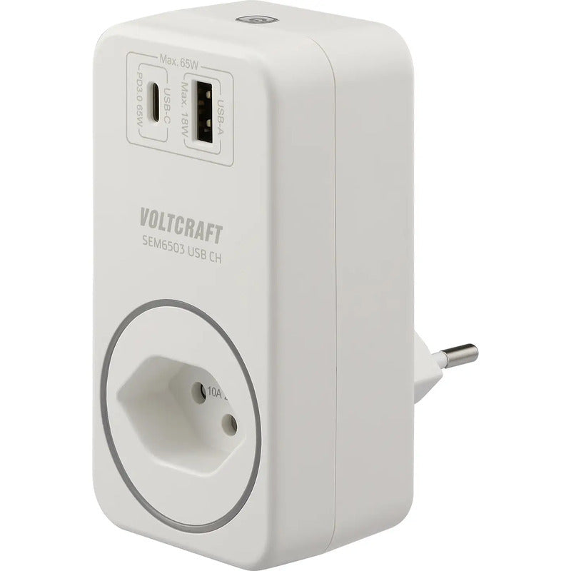 Voltcraft Energiekosten-Messgerät SEM6503 CH USB-Schnittstelle Datenlogger Tuya - 4064161294346