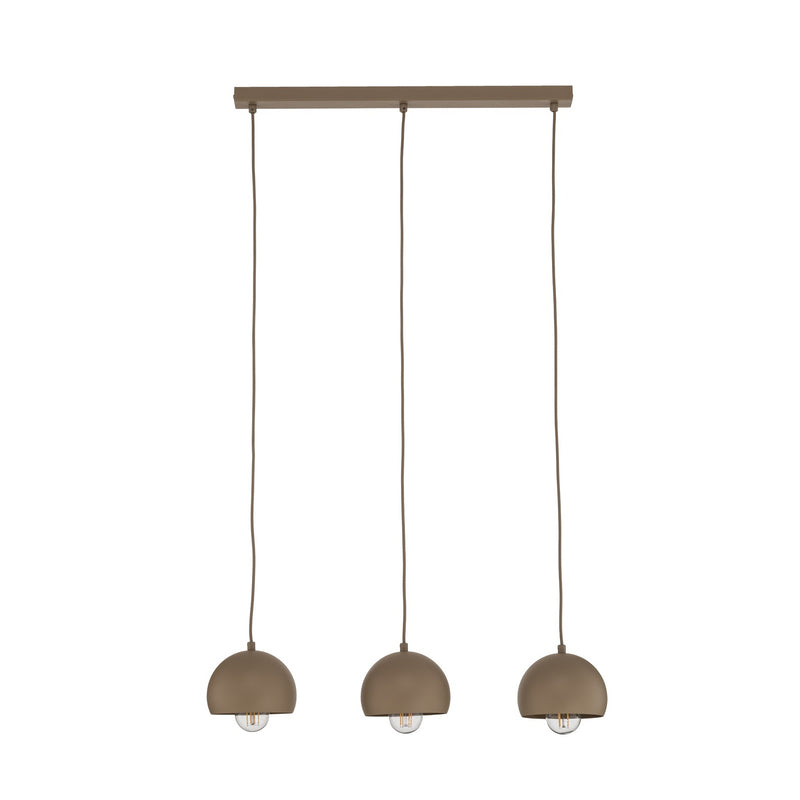 Hängelampe Sool LED Pendelleuchte dimmbar beige matt 3-flammig Metall E27 65cm - 5907565912159