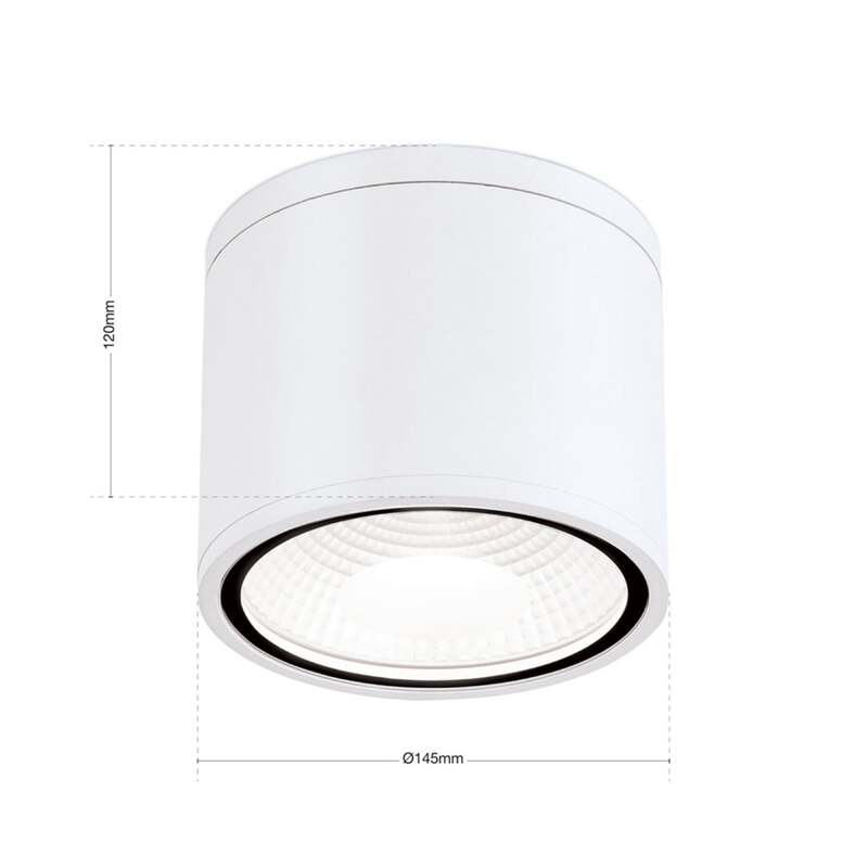 Orion Deckenstrahler Außenleuchte Sputnik LED Strahler IP65 weiß Ø14,5cm 1030lm - 9003090266784