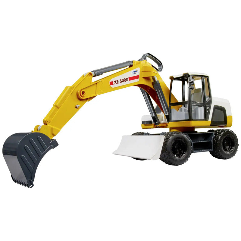 BRUDER XE 5000 Mobilbagger 1:16 Baufahrzeug Modell gelb/weiß für Kinder ab 2 ... - 4001702034139