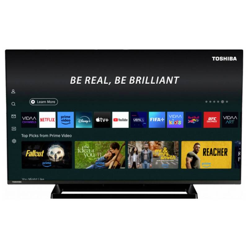 Toshiba Fernseher TV Smart Schwarz Sprachsteuerung Fernbedienung 24 Zoll 24WV3E6 - 4024862135171