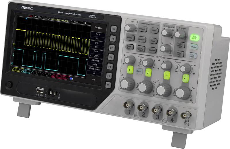 Voltcraft DSO-1204E Digital-Oszilloskop 200 MHz 4-Kanal  64 kpts 8 Bit Messgerät - 4016139316819