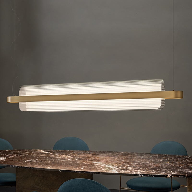 Kundalini Pendelleuchte Hängelampe LED messing weiß Glas dimmbar warmweiß modern - 8015086002765