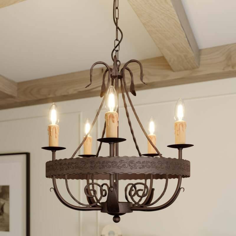 Kronleuchter Loara fünfflammig Leuchte Lampe Kronlampe Deckenlampe Deckenleuchte - 5907812627461