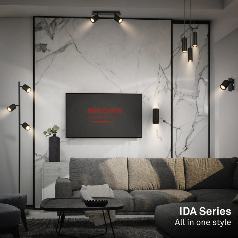 Briloner Hängeleuchte Ida LED Pendelleuchte dimmbar schwarz 3-flammig Ø20cm - 4002707501992