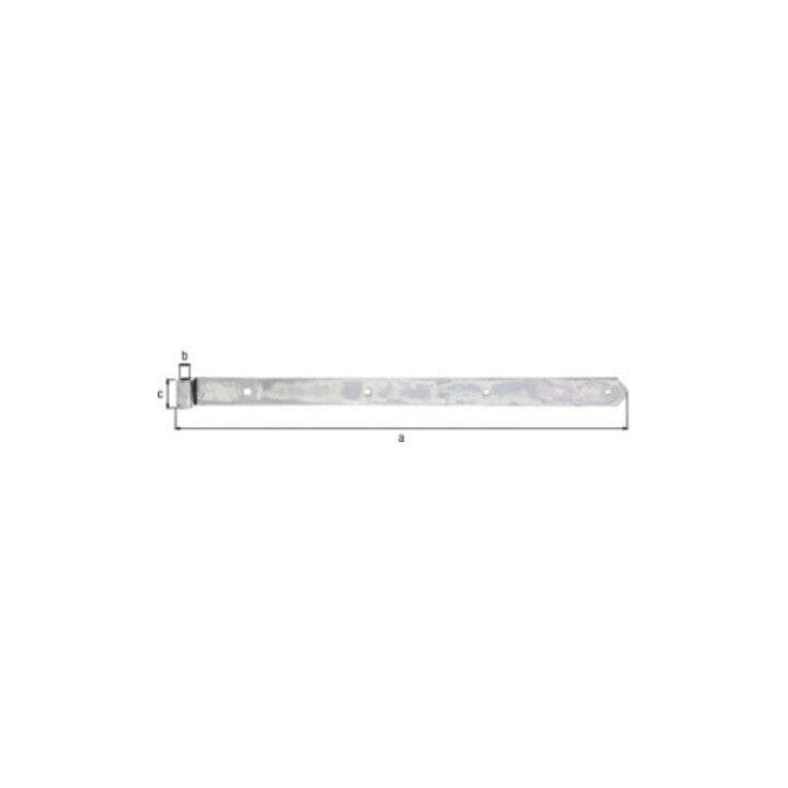 GAH Alberts Ladenband Scharnier Band Stahl abgerundet 600x13x40mm 8 STÜCK - 4004338313968