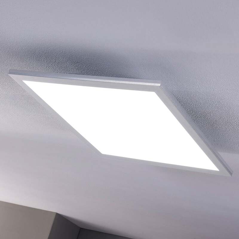 Lindby LED-Panel Livel CCT dimmbar Leuchte 40x40cm Fernbedienung silber Lampe - 4251096528404