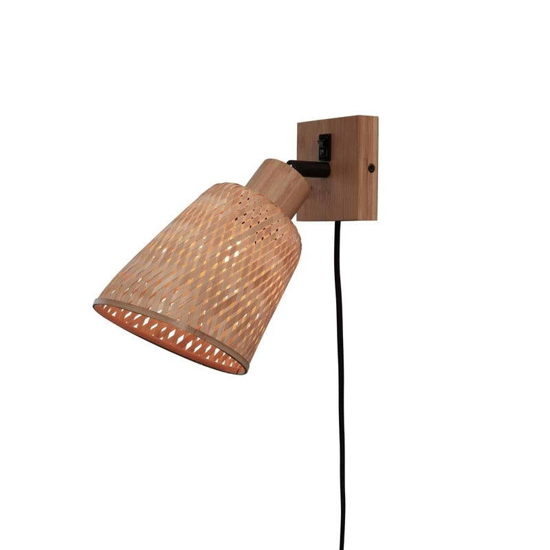 GOOD MOJO Wandleuchte Wandstrahler Java Bambus natur Stecker Beleuchtung LED - 8716248091336