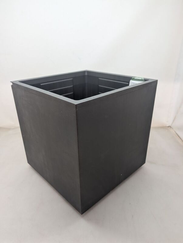 Deroma Pflanzkübel Cubo Millennium Anthrazit UV-beständig mit Rollen 49x49x49cm - 0191942097354