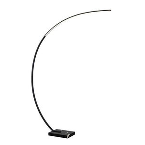 B-Ware Lindby Stehlampe Bogenlampe LED Kendra schwarz Wohnzimmerlampe dimmbar Aluminium