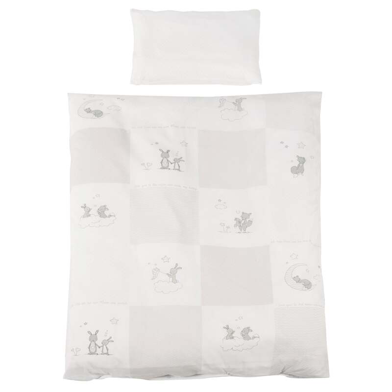 roba Komplettbettset Babybett Set Fox & Bunny weiß 70x140cm Bettwäsche Matra688 - 4005317286785